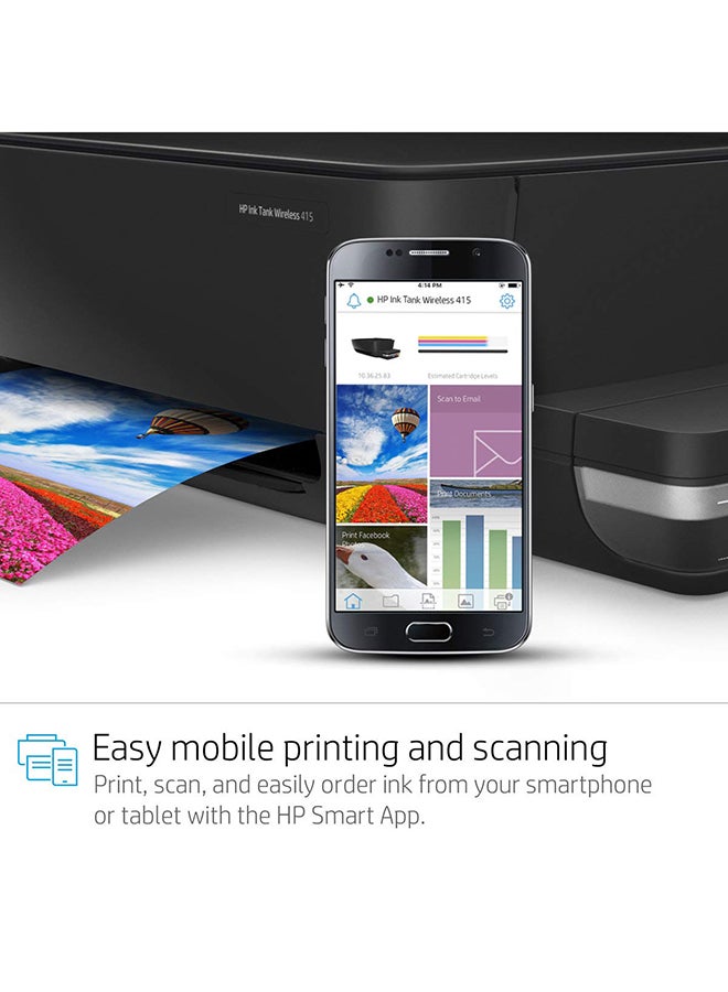 Ink Tank 415 All-In-One Printer With Print/Copy/Scan/Wireless Function Black