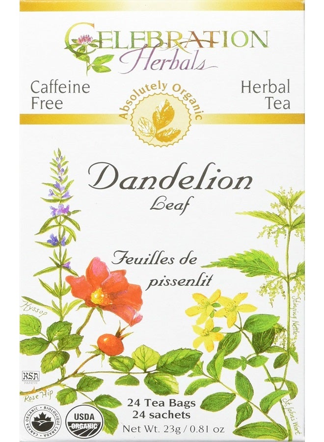 CELEBRATION HERBALS Dandelion Leaf Tea Organic 24 Bag, 0.81 Ounce