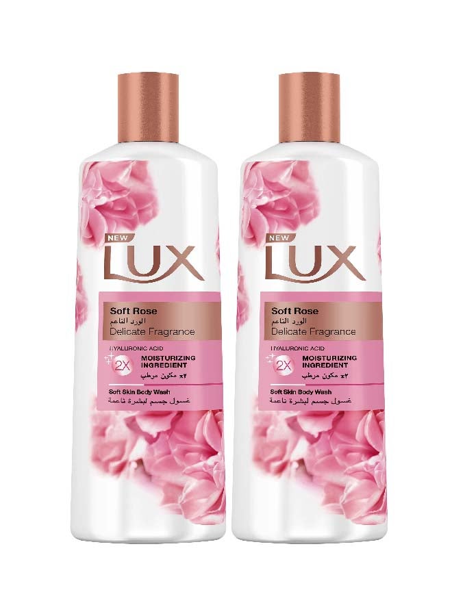 Moisturizing Body Wash Soft Rose Delicate Fragrance Pack of 2 250ml