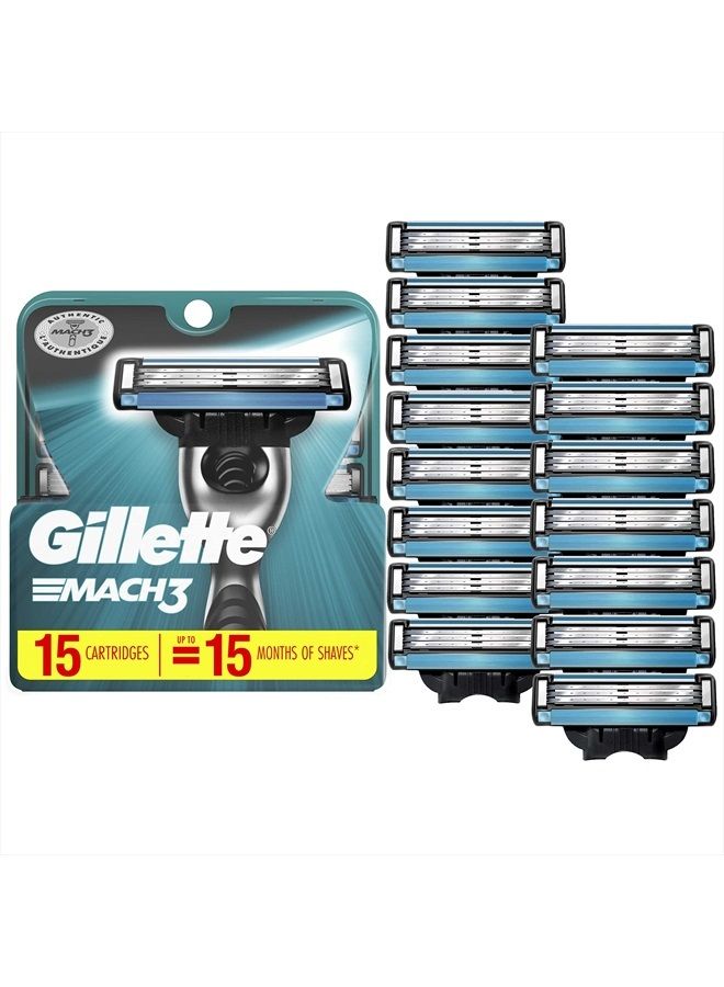 Mach3 Mens Razor Blade Refills, 15 Count