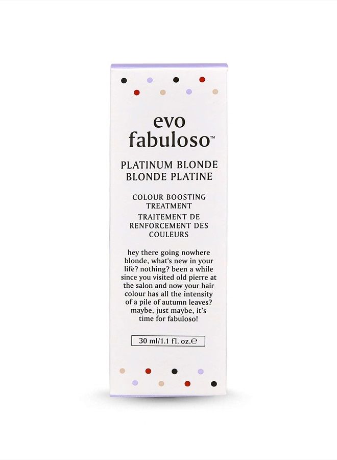 Fabuloso - Platinum Blonde Color Boosting Treatment - Color Care Conditioner for Color-Treated Hair - Helps Maintain Color Depth, Tone & Shine - Travel Size, 30ml / 1.01fl.oz