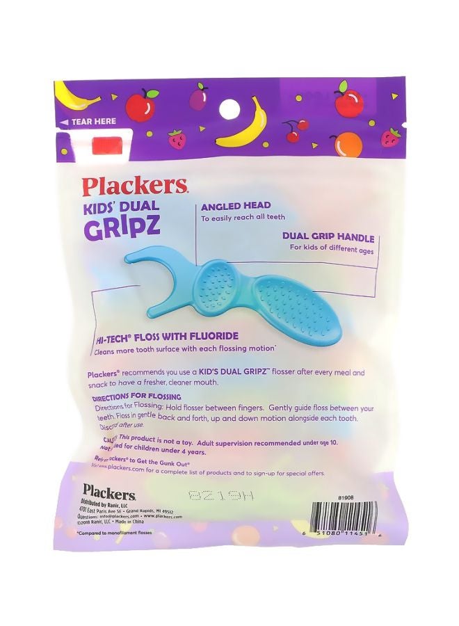 Pack Of 75 Dual Gripz Dental Flossers - Fruit Smoothie Swirl Multicolour