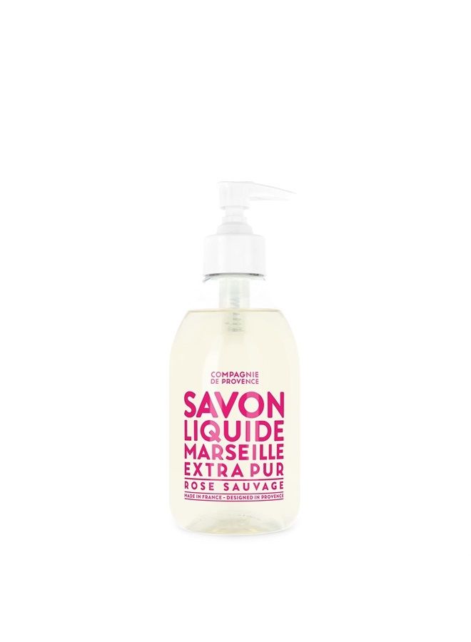 Compagnie de Provence Savon de Marseille Extra Pure Liquid Soap - Wild Rose - 10 Fl Oz Plastic Pump Bottle