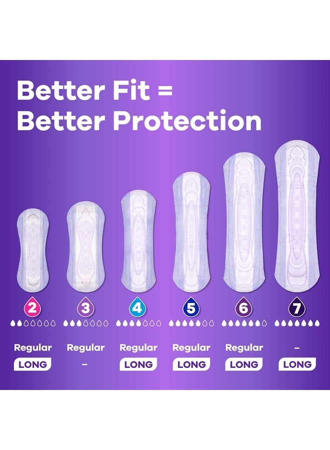 Incontinence Pads for Women and Postpartum Pads, Moderate, 198 CT, up to 100% Bladder Leak Protection (Packaging May Vary)