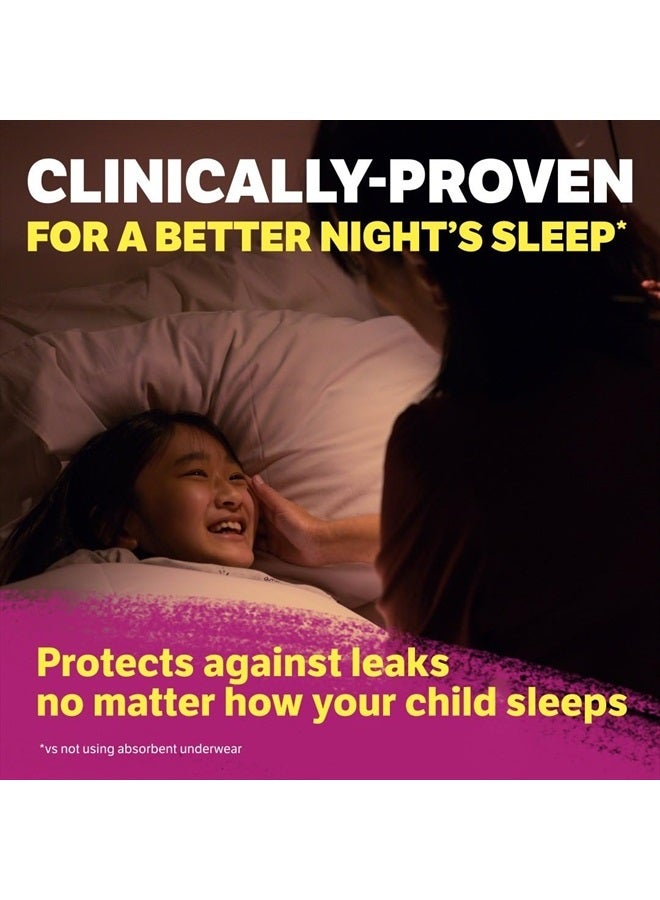 Goodnites Girls' Nighttime Bedwetting Underwear, Size S/M (43-68 lbs), 44 Ct (2 Packs of 22), Packaging May Vary