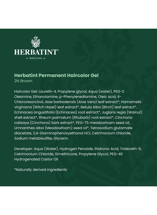 : Herbatint Permanent Hair Color Brown 2N, 4.56 oz (2 pack)