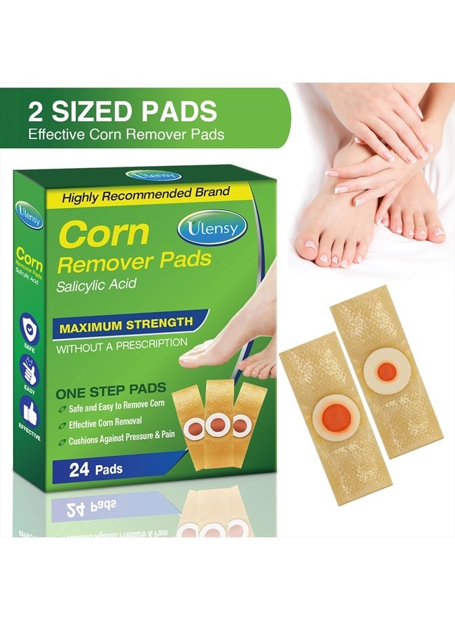 Corn Removers for Feet, 24 Pack, 2 Size Corn Removers for Toe, Foot Corn-Toe Corn-Callus Removal, Corn Remover Feet, 12 Large Size and 12 Small Size Foot Corn Removers, Toes Corn Removal, 24 Pack