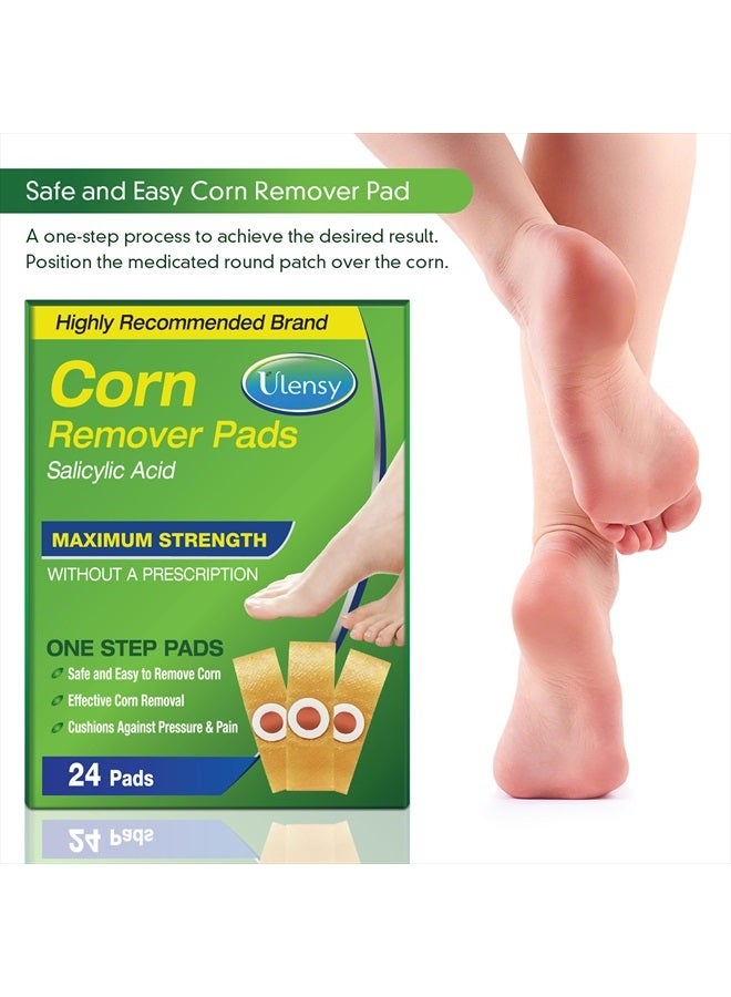 Corn Removers for Feet, 24 Pack, 2 Size Corn Removers for Toe, Foot Corn-Toe Corn-Callus Removal, Corn Remover Feet, 12 Large Size and 12 Small Size Foot Corn Removers, Toes Corn Removal, 24 Pack