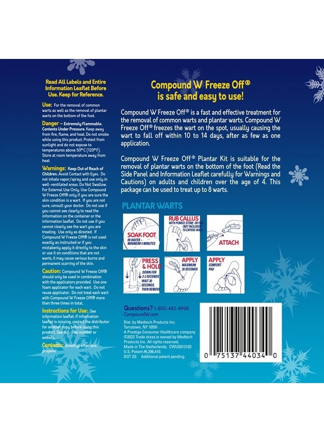 Freeze Off Plantar Wart Remover Kit, 8 Applications,1 Count (Pack of 1)