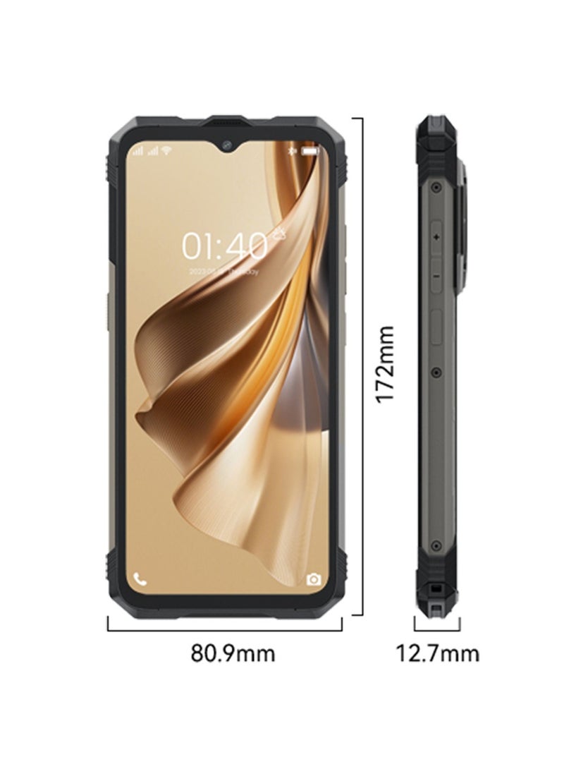 KINGKONG AX Rugged Mobile Phone 6.583Inch FHD+ Dual Screen Octa Core 12GB+256GB Android 14 100MP 5100mAh 33W Fast Charge 4G Dual Sim NFC - Black