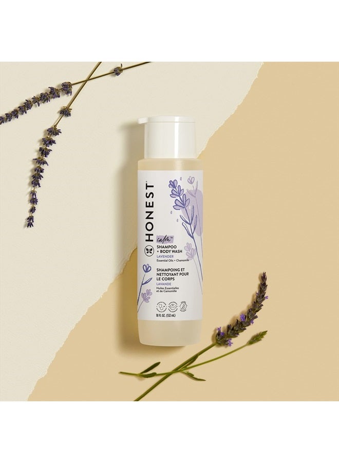 2-in-1 Cleansing Shampoo + Body Wash | Gentle for Baby | Naturally Derived, Tear-free, Hypoallergenic | Lavender Calm, 18 fl oz
