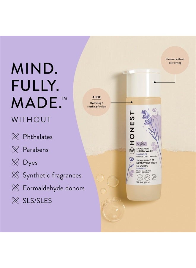 2-in-1 Cleansing Shampoo + Body Wash | Gentle for Baby | Naturally Derived, Tear-free, Hypoallergenic | Lavender Calm, 18 fl oz