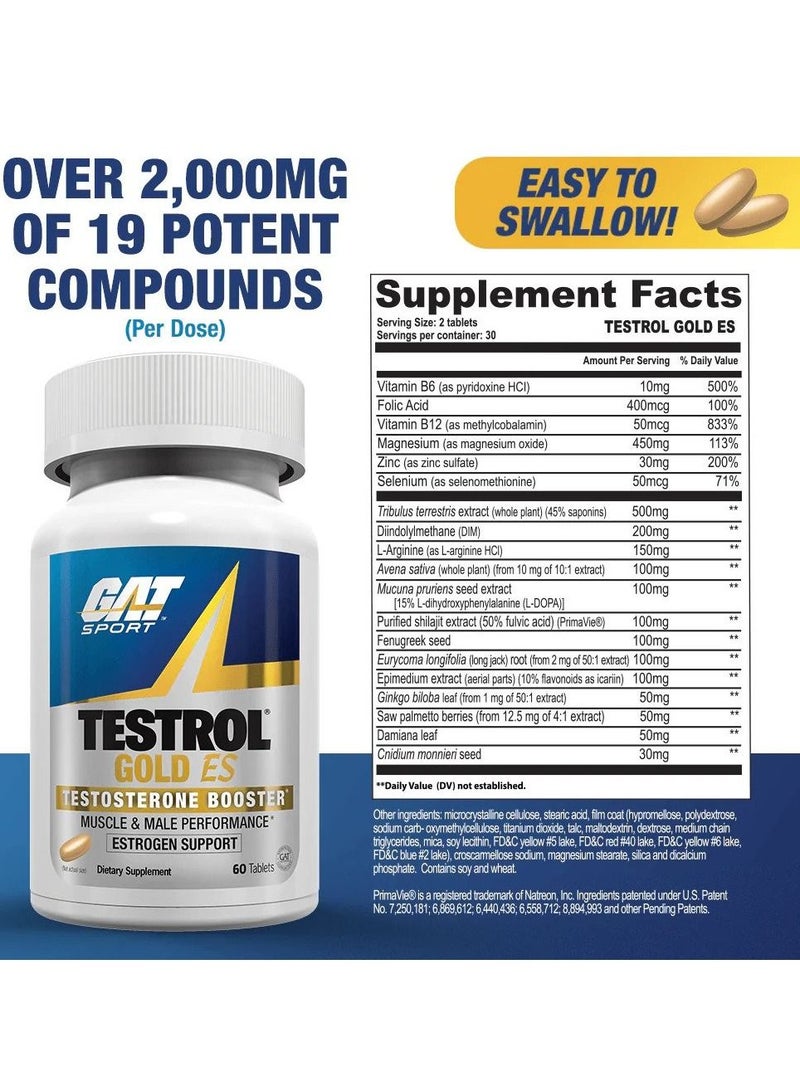 Testrol Gold ES 30 Servings 60 Tablets