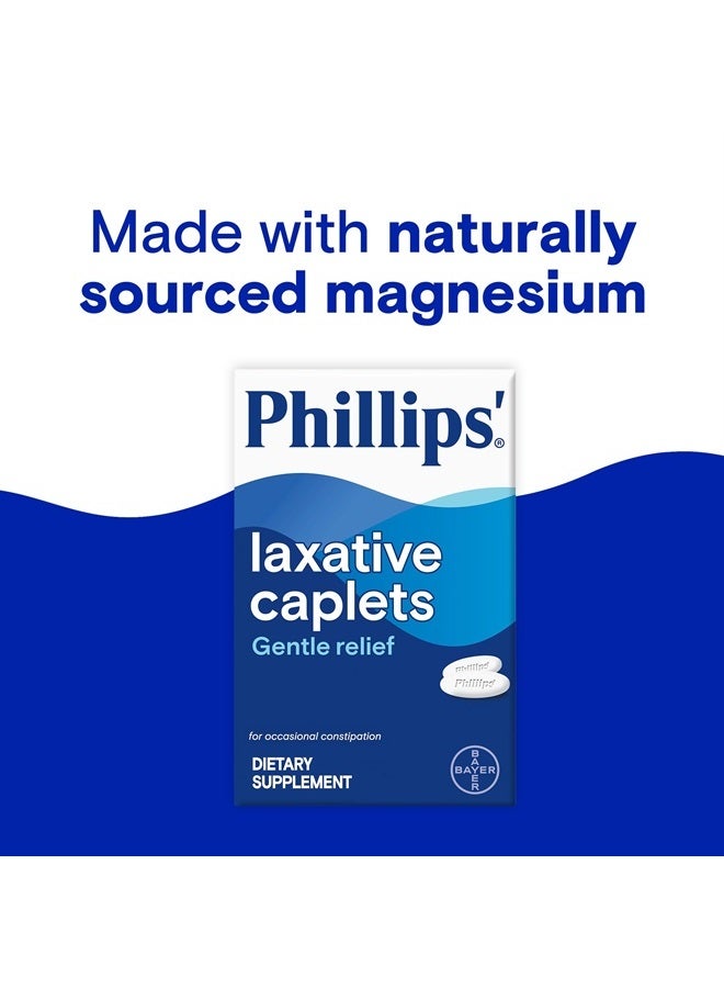 Laxative Caplets, With Naturally Sourced Magnesium Supplement for Gentle Relief of Occasional Constipation, Cramp and Stimulant Free Laxatives, 100 Caplets