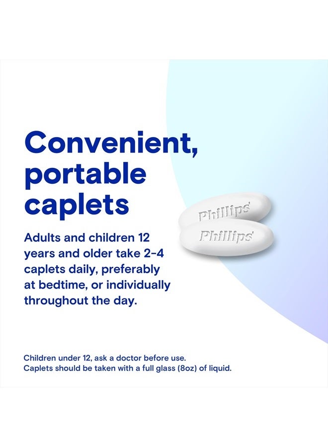 Laxative Caplets, With Naturally Sourced Magnesium Supplement for Gentle Relief of Occasional Constipation, Cramp and Stimulant Free Laxatives, 100 Caplets