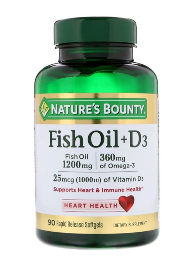 Fish Oil Plus D3 - 90 Rapid Release Softgels