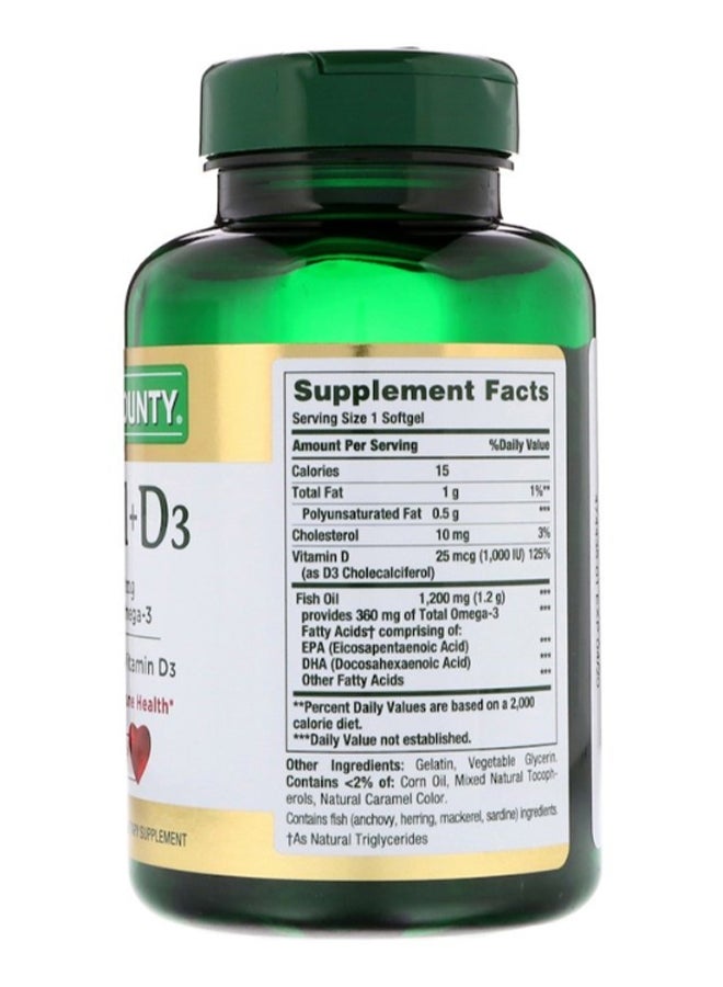 Fish Oil Plus D3 - 90 Rapid Release Softgels