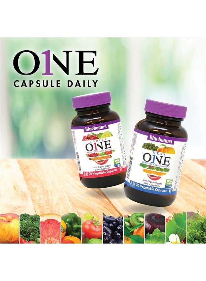Nutrition One for Men Whole Food-Based Multiple, Daily Nutrition*, Non-GMO, Vegetarian Friendly, Kosher, Gluten-Free, Soy-Free, Dairy-Free, Iron Free, 60 Vegetable Capsules, 60 Servings