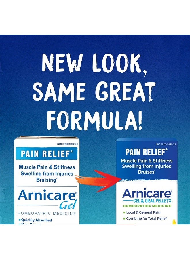 Arnicare Gel and Arnica 30c Value Pack for Pain Relief, Muscle Soreness, and Swelling from Bruising or Injury - 2.6 oz + 80 Pellet Tube