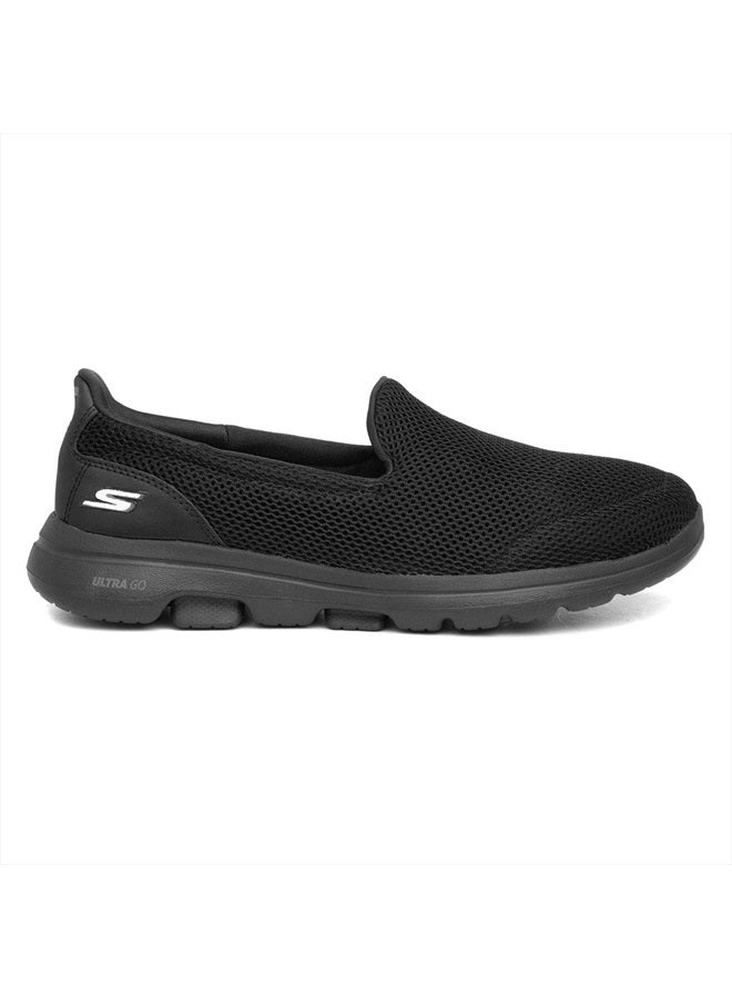 Women's Go Walk 5 Sneaker, Black, 8.5