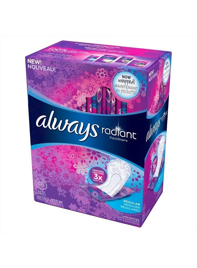 Always Radiant Liners, 48 Count