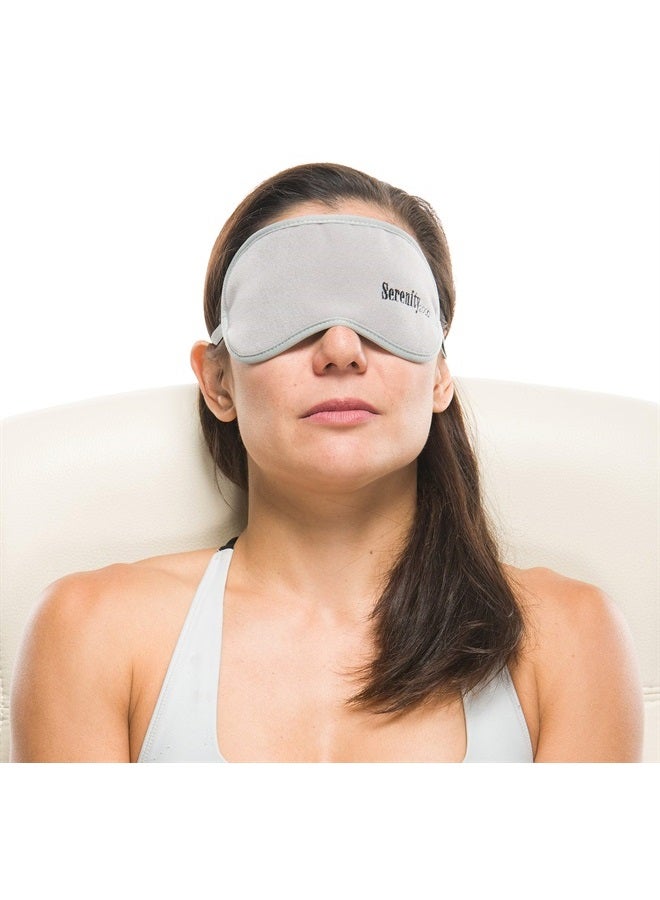 Serenity 2000 | Magnetic Therapy Eye Mask for Improved Sleep, Pain Relief and Wellness - Contains 12 Magnets, Gray