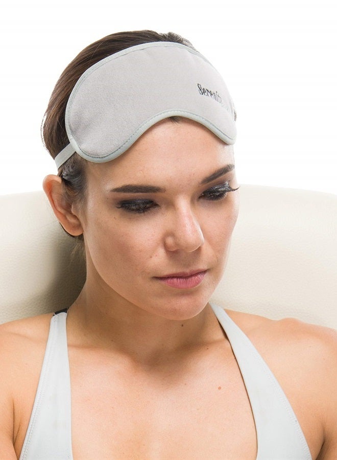 Serenity 2000 | Magnetic Therapy Eye Mask for Improved Sleep, Pain Relief and Wellness - Contains 12 Magnets, Gray