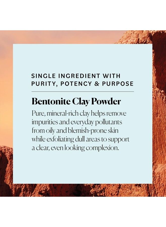 Indian Healing Clay with Detoxifying Bentonite Clay for Face, 100% Pure to Detoxify, Purify & Cleanse, 16 Oz.