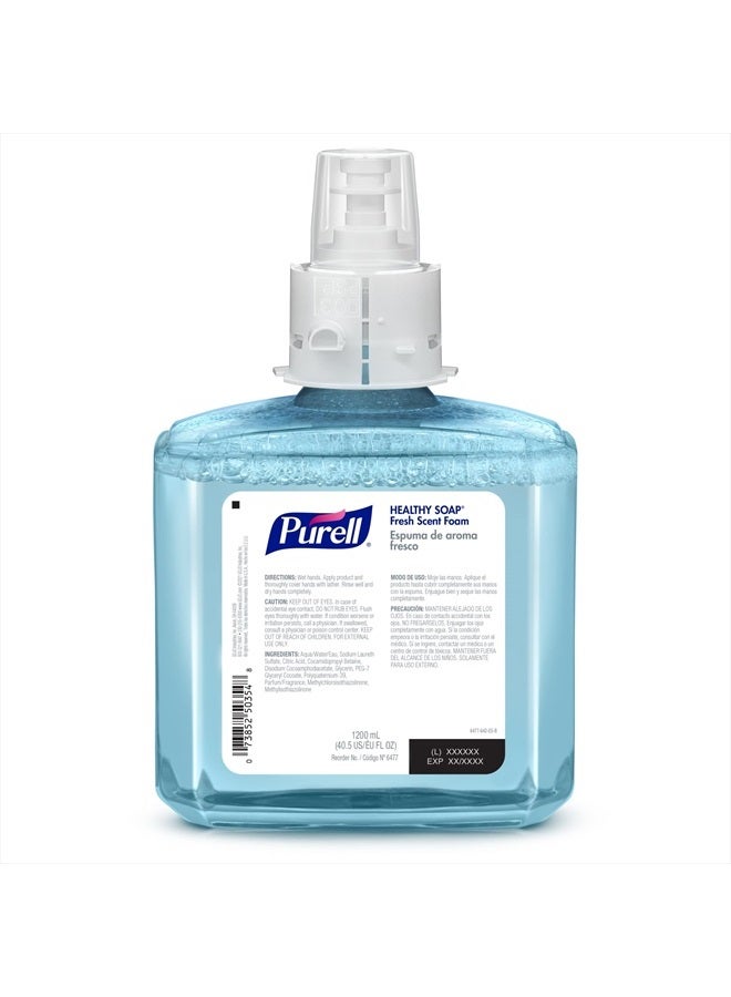 PURELL Brand HEALTHY SOAP Foam, Fresh Scent, 1200 mL Refill for PURELL ES6 Automatic Soap Dispenser (Pack of 2) - 6477-02 - Manufactured by GOJO, Inc.