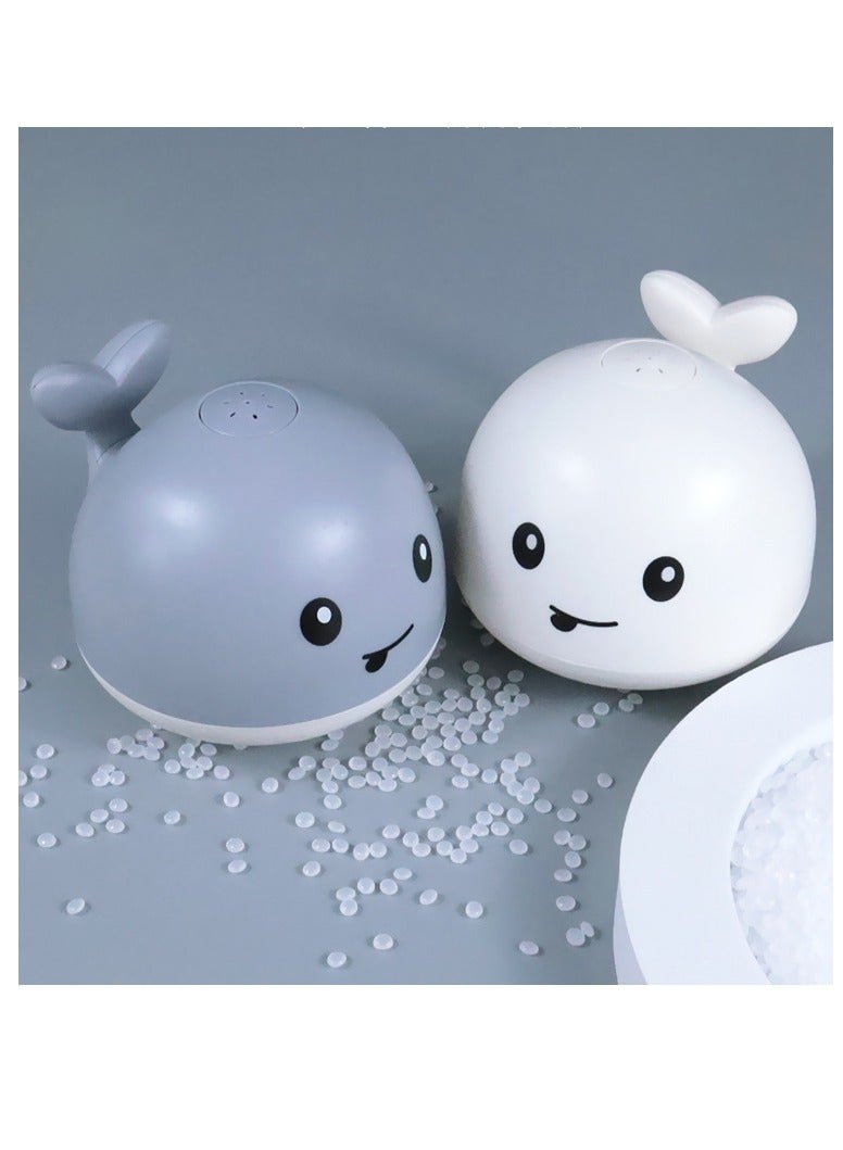 2-Piece Baby Bath Toys Bathroom with Double Layer Waterproof Light Up Whale Spray Water Bathtub Toys