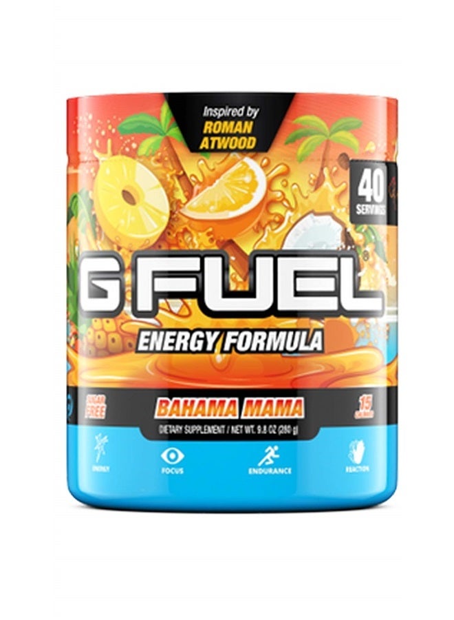 Roman Atwood Energy Powder, Sugar Free, Clean Caffeine Focus Supplement, Water Mix, Orange, Coconut & Pineapple Flavor, Focus Amino, Vitamin + Antioxidants Blend - 9.8 oz (40 Servings)