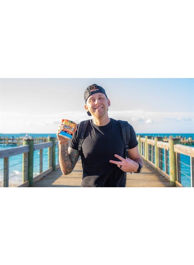 Roman Atwood Energy Powder, Sugar Free, Clean Caffeine Focus Supplement, Water Mix, Orange, Coconut & Pineapple Flavor, Focus Amino, Vitamin + Antioxidants Blend - 9.8 oz (40 Servings)