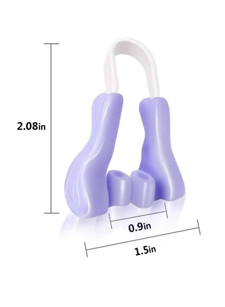 Nose Shaping Clip, Nose Up Lifting Shaper Clip, Pain Free Nose Bridge Straightener Corrector, Silicone Nose Lifter Beauty Clip Tools For Wide Nose, Low Nose, Curved Nose, Big Nose, (Purple)