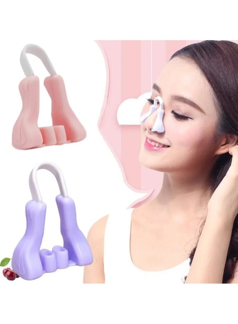 Nose Shaping Clip, Nose Up Lifting Shaper Clip, Pain Free Nose Bridge Straightener Corrector, Silicone Nose Lifter Beauty Clip Tools For Wide Nose, Low Nose, Curved Nose, Big Nose, (Purple)