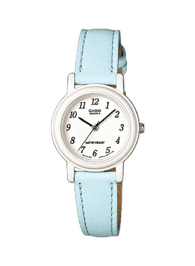 Girls' Analog  White Dial Genuine Leather Band LQ-139L-2BDF