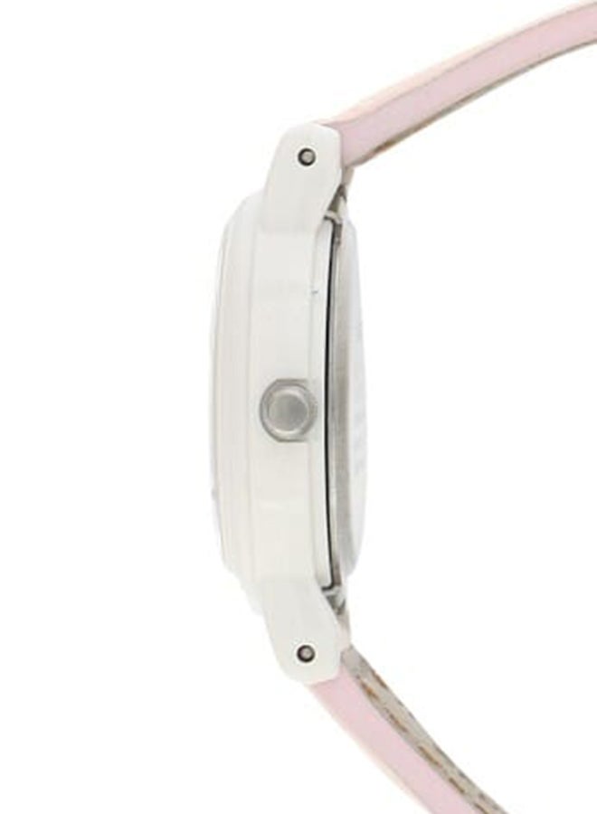 Girls' Analog  White Dial Genuine Leather Band LQ-139L-4B2DF