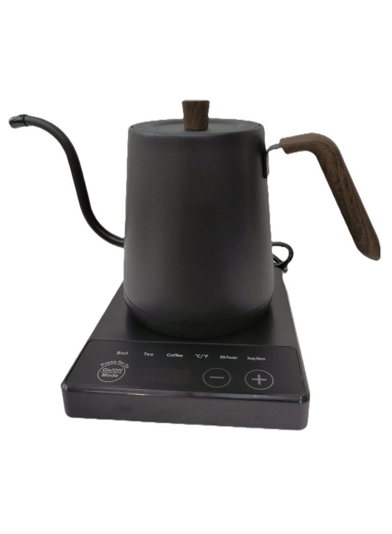 Electric Gooseneck Kettle 1000W Ultra Fast Boiling Water Kettle 100% Stainless Steel for Pour-over Coffee & Tea Leak-Proof Design Boil-Dry Protection 0.8L