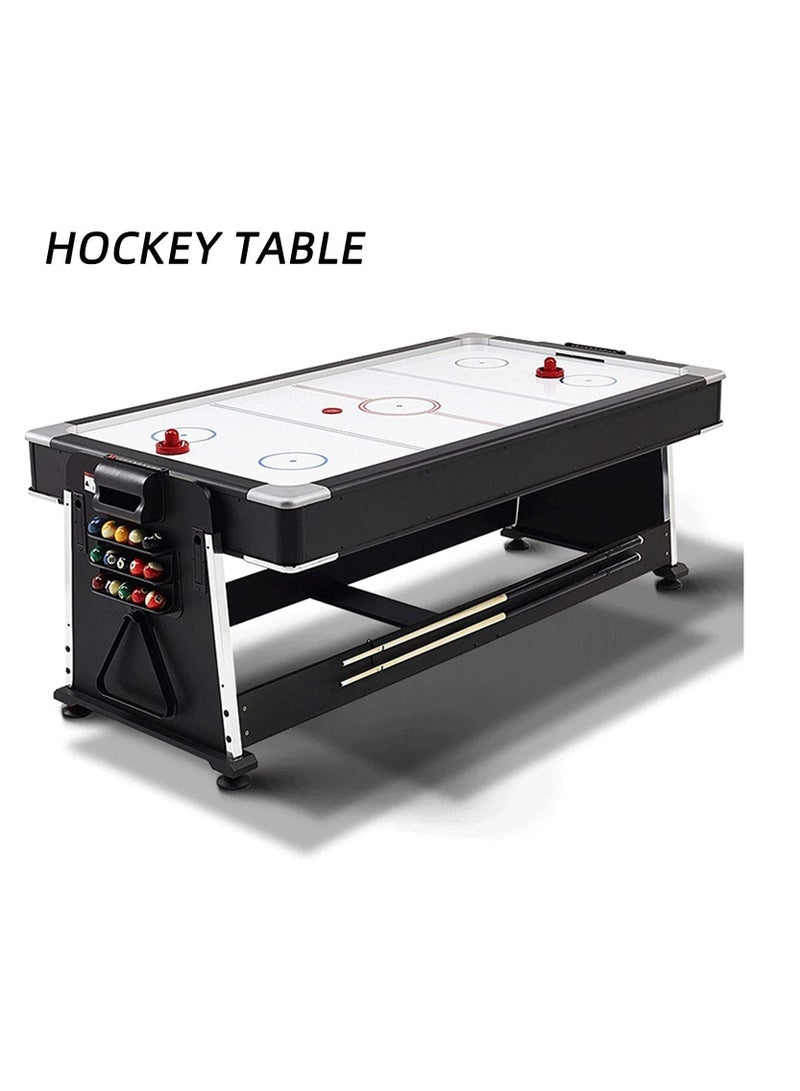 Multi Game Table 3 in 1 Multi Game Table Games with Billiards Table Tennis Hockey Table7ft Blue