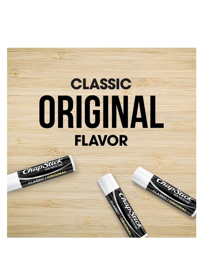 ChapStick Classic Original Lip Balm Tubes, Lip Care - 0.15 Oz (Pack of 3)