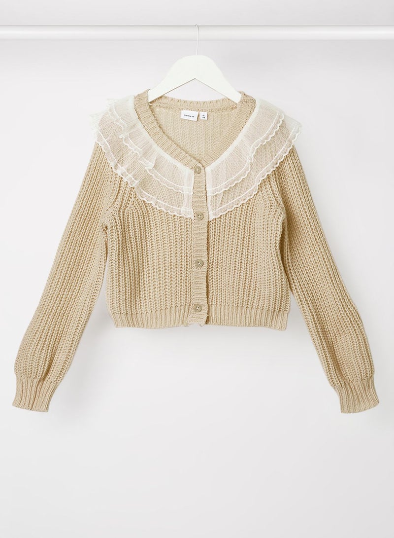 Kids Lace Detail Cardigan