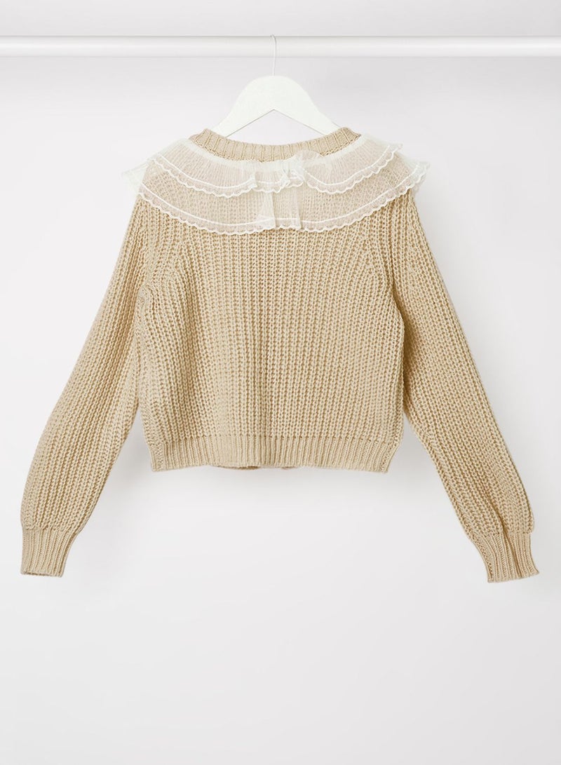 Kids Lace Detail Cardigan