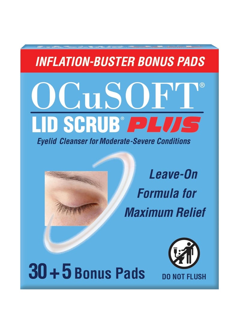 OCuSOFT Lid Scrub Plus 35 Count Inflation Buster with 5 Extra Pads