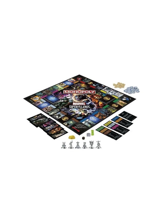 Monopoly: Marvel Super Villains Edition Board Game – Family Fun for Kids Ages 8+ | 2-6 Players Marvel Game | Supervillains Themed Monopoly | Strategy & Adventure Game for Marvel Fans | Classic Board Game with Marvel Characters | Ideal Family Game Night for Kids & Teens