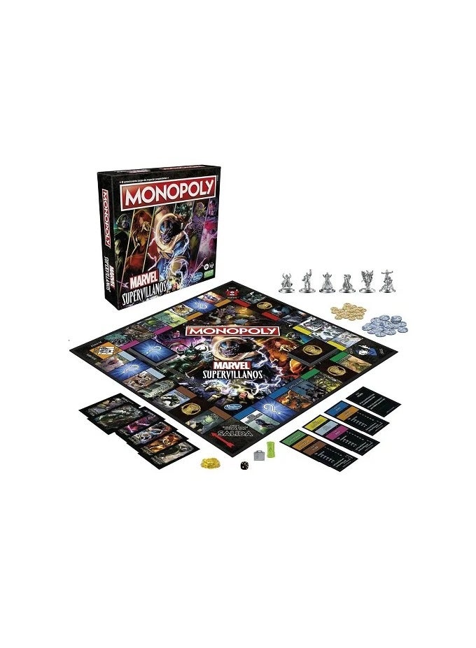 Monopoly: Marvel Super Villains Edition Board Game – Family Fun for Kids Ages 8+ | 2-6 Players Marvel Game | Supervillains Themed Monopoly | Strategy & Adventure Game for Marvel Fans | Classic Board Game with Marvel Characters | Ideal Family Game Night for Kids & Teens