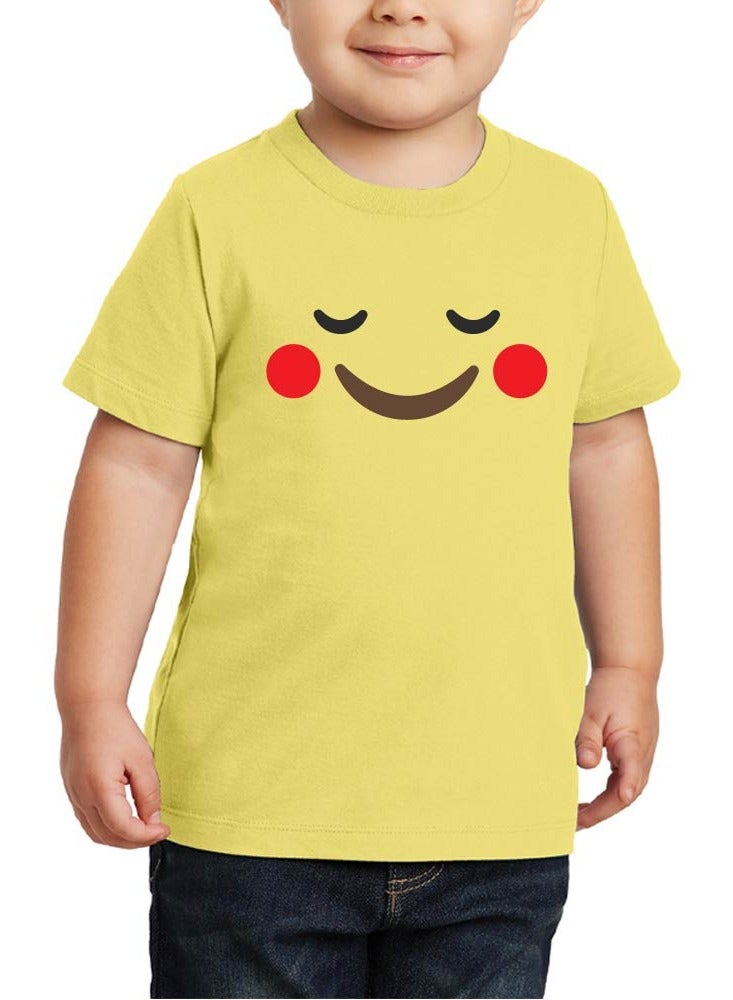 Pack of 5 Kids Yellow Smiley Face T-Shirts - Kids Unisex Round Neck Cotton Short Sleeve Tees - Soft and Comfortable Emoji T-Shirts for Kids