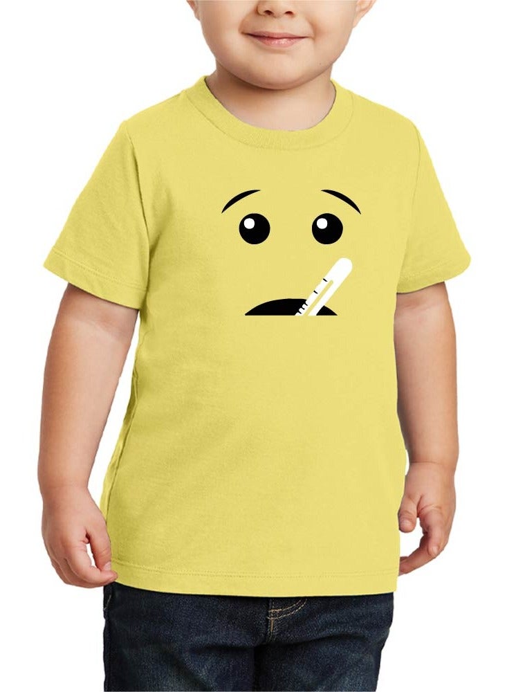 Pack of 5 Kids Yellow Smiley Face T-Shirts - Kids Unisex Round Neck Cotton Short Sleeve Tees - Soft and Comfortable Emoji T-Shirts for Kids