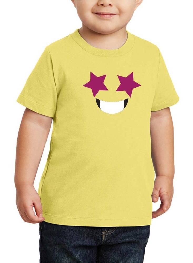 Pack of 5 Kids Yellow Smiley Face T-Shirts - Kids Unisex Round Neck Cotton Short Sleeve Tees - Soft and Comfortable Emoji T-Shirts for Kids