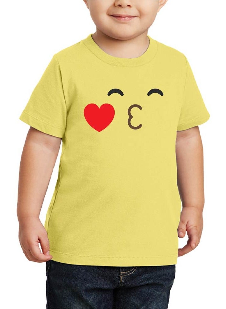 Pack of 5 Kids Yellow Smiley Face T-Shirts - Kids Unisex Round Neck Cotton Short Sleeve Tees - Soft and Comfortable Emoji T-Shirts for Kids