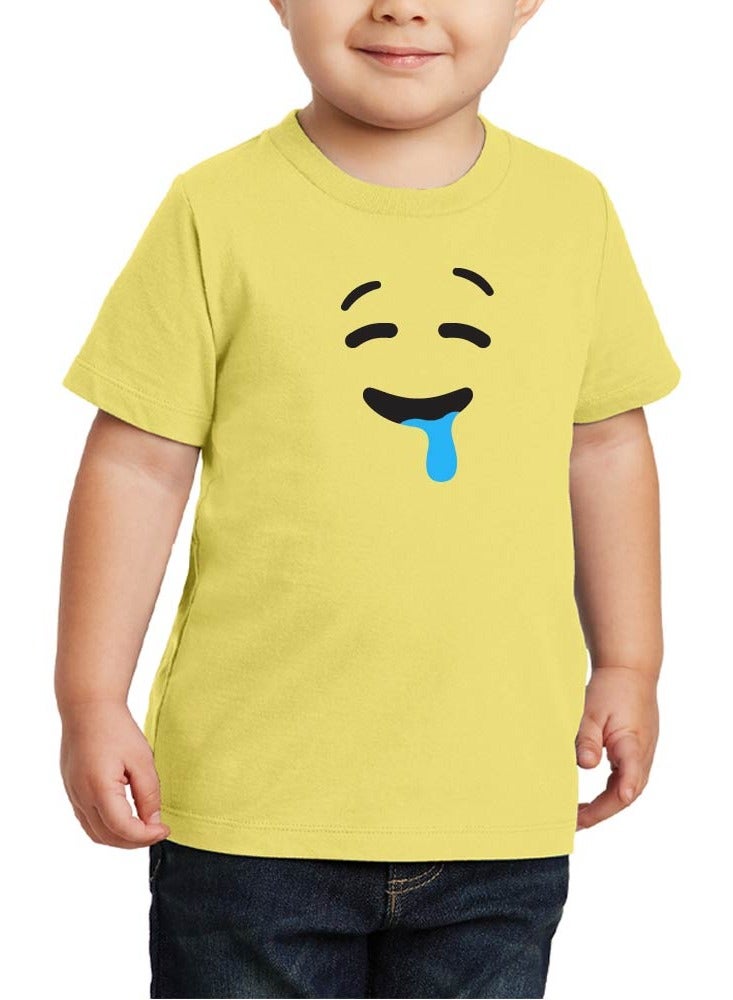 Pack of 5 Kids Yellow Smiley Face T-Shirts - Kids Unisex Round Neck Cotton Short Sleeve Tees - Soft and Comfortable Emoji T-Shirts for Kids