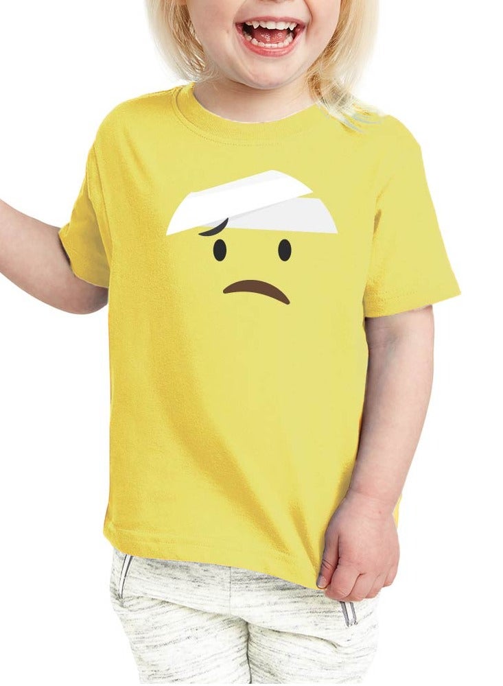 Pack of 5 Kids Yellow Smiley Face T-Shirts - Kids Unisex Round Neck Cotton Short Sleeve Tees - Soft and Comfortable Emoji T-Shirts for Kids